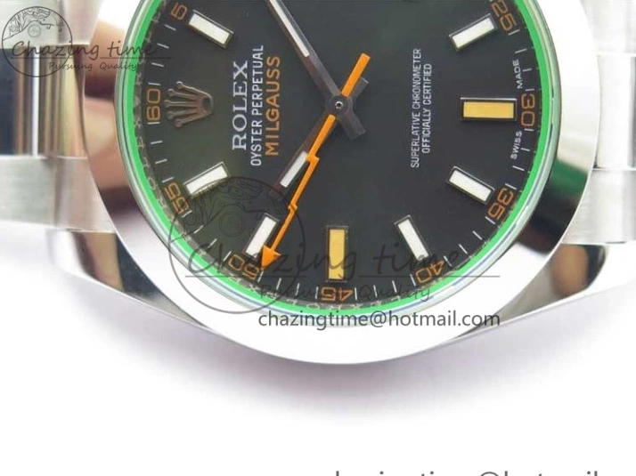 SH3131 GV on Black Bracelet Best ARF Dial Steel 1:1 Edition Milgauss 904L 116400 0803